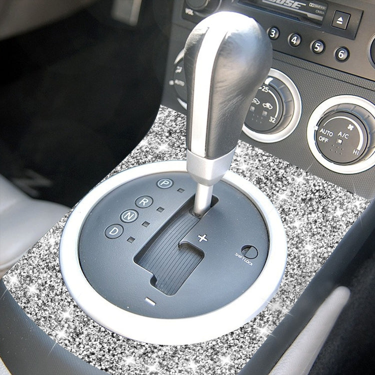 For Nissan 350Z 2003-2009 Car Gear Panel Diamond Decorative Sticker,Left and Right Drive Universal, Car Gear Panel