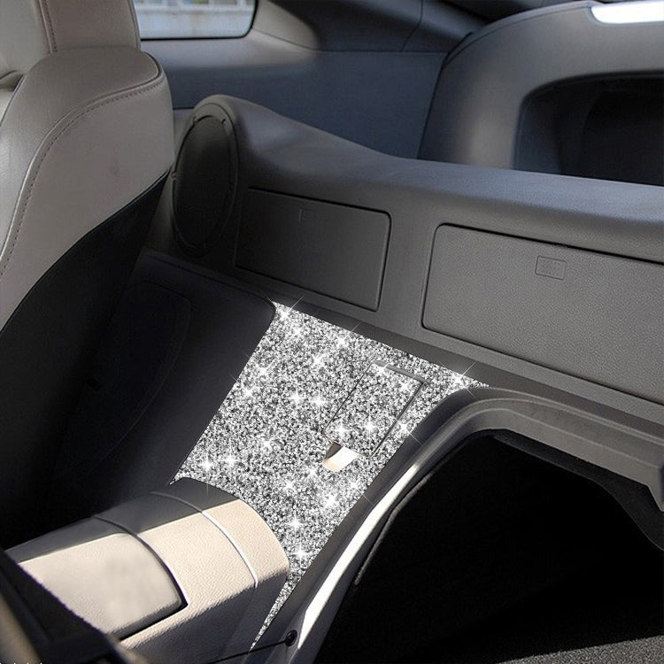 For Nissan 350Z 2003-2009 2pcs Car Rear Of Center Console Diamond Decorative Sticker, Right Drive, Car Rear Of Center Console, Right Drive