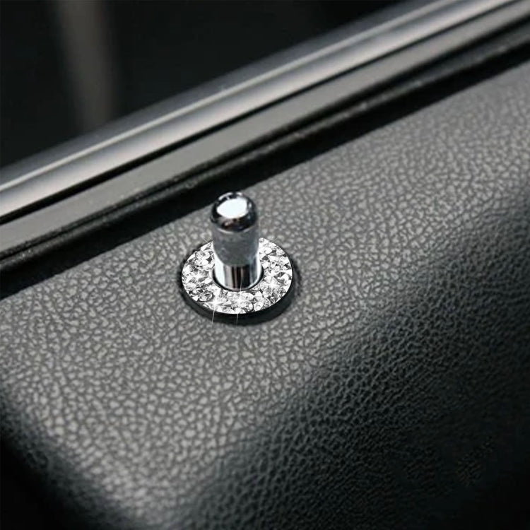 For Dodge Charger 2011-2014 Car Door Lock Ring Diamond Decorative Sticker, Left-hand Drive, Door Lock Ring