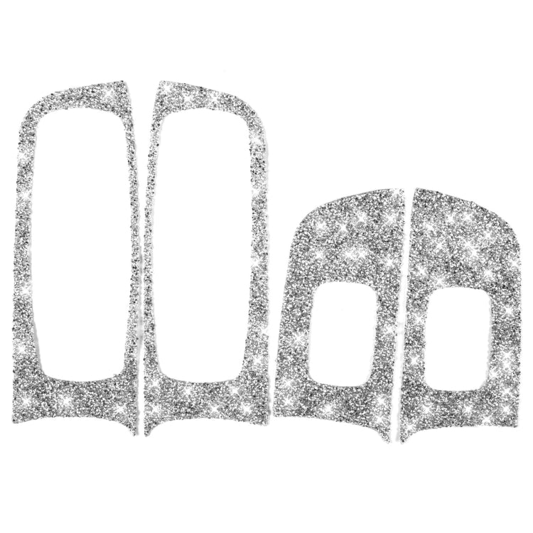 For Dodge Charger 2011-2014 4pcs/Set Car Window Lift Panel Diamond Decorative Sticker, Left-hand Drive, 4pcs/Set Window Lift Panel