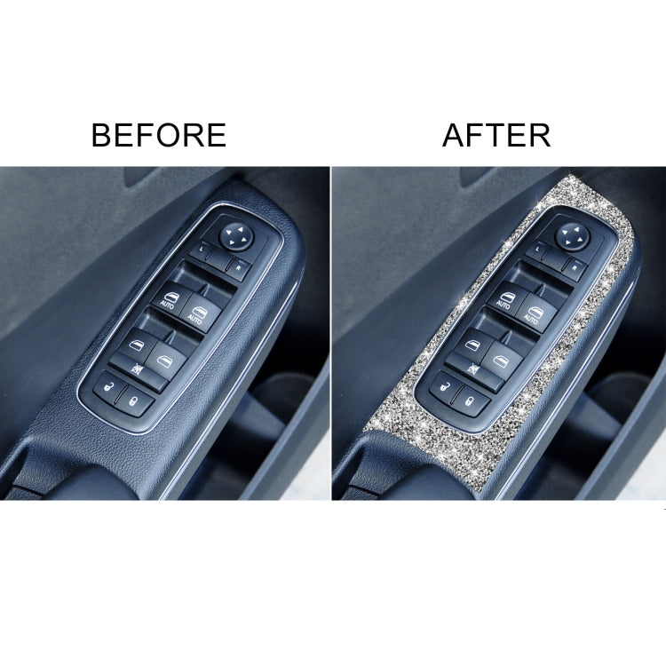 For Dodge Charger 2011-2014 4pcs/Set Car Window Lift Panel Diamond Decorative Sticker, Left-hand Drive, 4pcs/Set Window Lift Panel