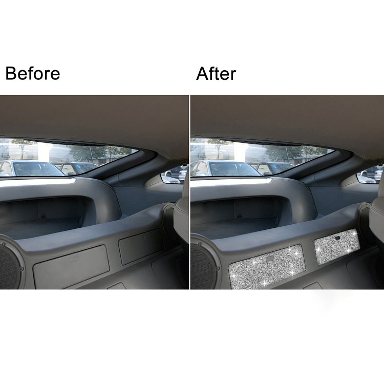 For Nissan 350Z 2006-2009 Car Rear Storage Box Diamond Sticker,Left and Right Drive Universal, Car Rear Storage Box