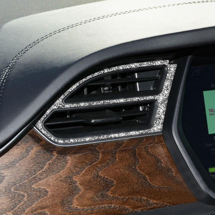 For Tesla Model X Car Central Control Instrument Air Outlet Diamond Sticker, Left Drive, Car Central Control Instrument Air Outlet, Left Drive