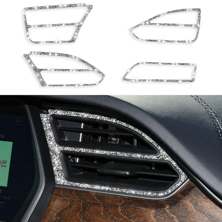 For Tesla Model X Car Central Control Instrument Air Outlet Diamond Sticker, Right Drive, Car Central Control Instrument Air Outlet, Right Drive