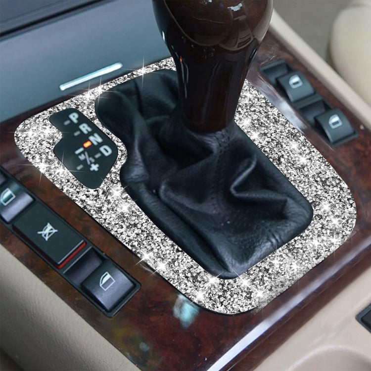 Car Gear Panel Frame Diamond Decoration Sticker, Left Drive, Gear Panel Frame