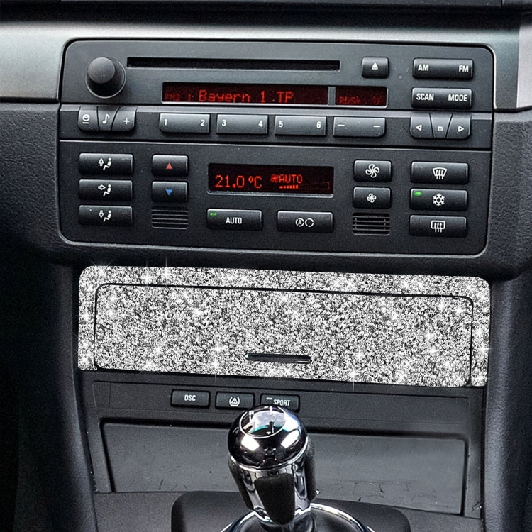 Car Gear Button Frame Diamond Decoration Sticker, Left Drive, Gear Button Frame