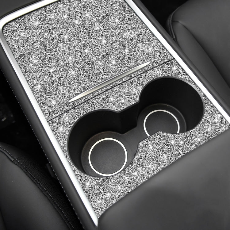 For Tesla Model 3 Car Center Control Panel Diamond Sticker,Left and Right Drive Universal, Center Control Panel