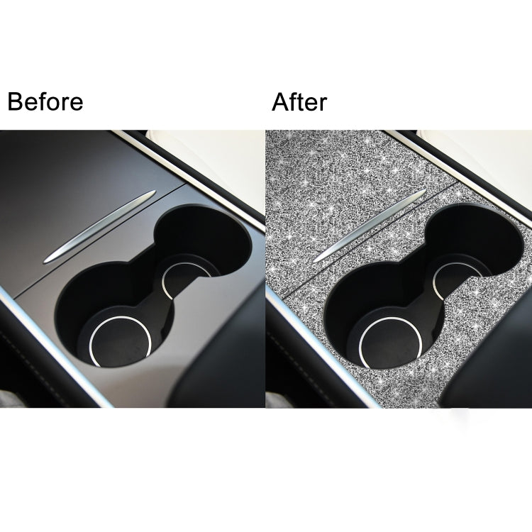 For Tesla Model 3 Car Center Control Panel Diamond Sticker,Left and Right Drive Universal, Center Control Panel