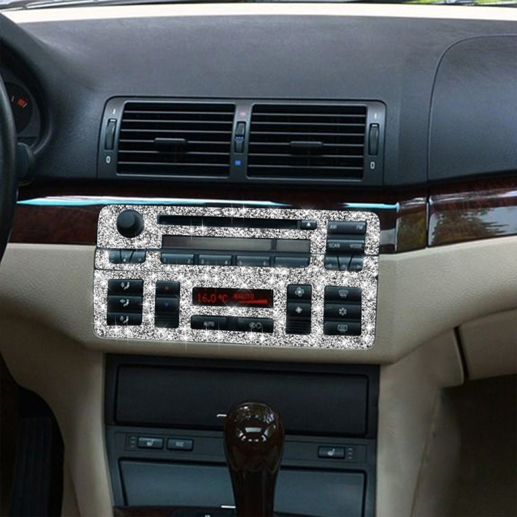 3pcs Car Center Control Panel Diamond Decoration Sticker, Left and Right Drive, Center Control Panel