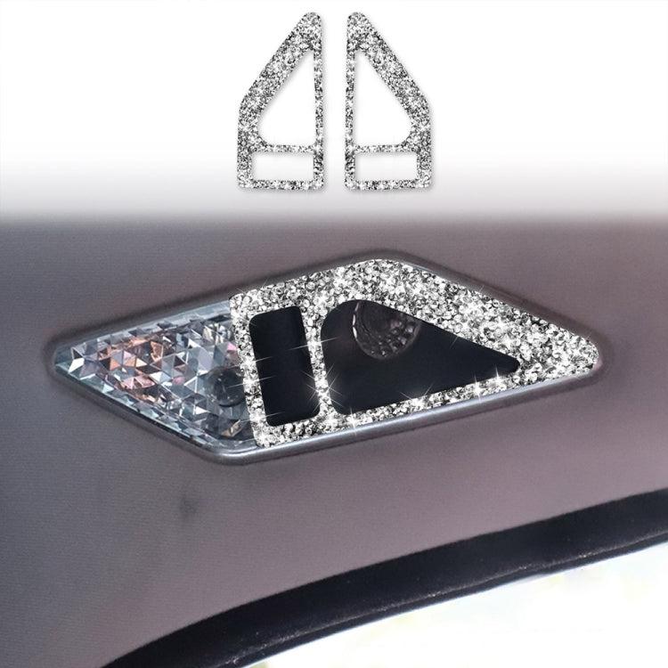 Car Rear Seat Reading Light Diamond Decoration Sticker, Left and Right Drive, Rear Seat Reading Light