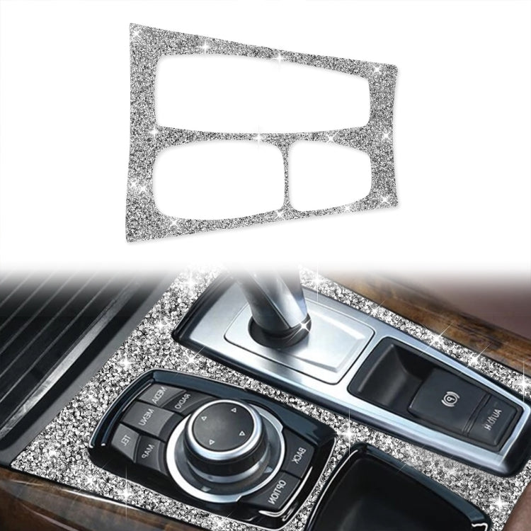For BMW X5 E70 2008-2013 / X6 E71 2009-2014 Car Gear Panel Diamond Decoration Sticker, Gear Panel, High Configuration Left Drive, Gear Panel, High Configuration Right Drive