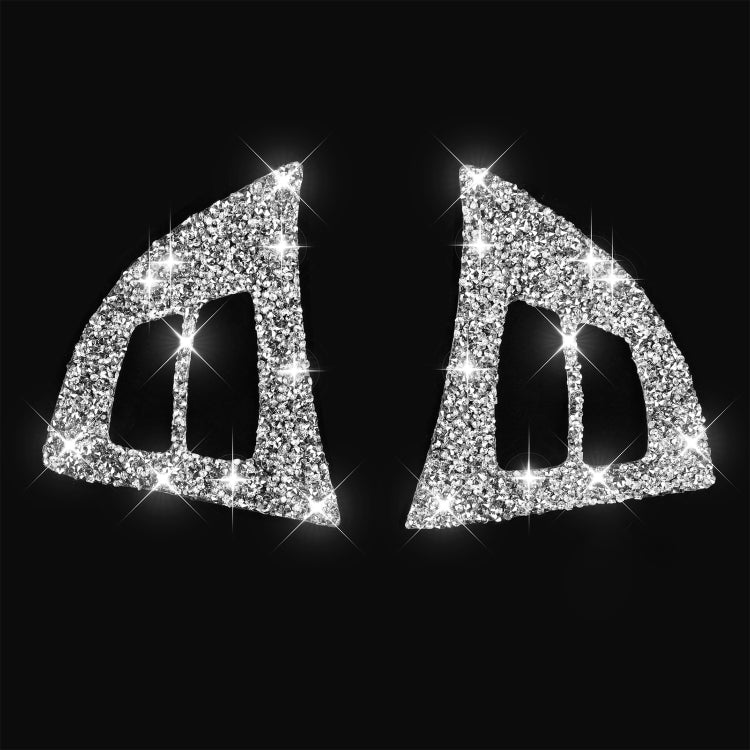 For BMW X5 E70 2008-2013 2pcs Car Steering Wheel Buttons Diamond Decoration Sticker, Steering Wheel Buttons