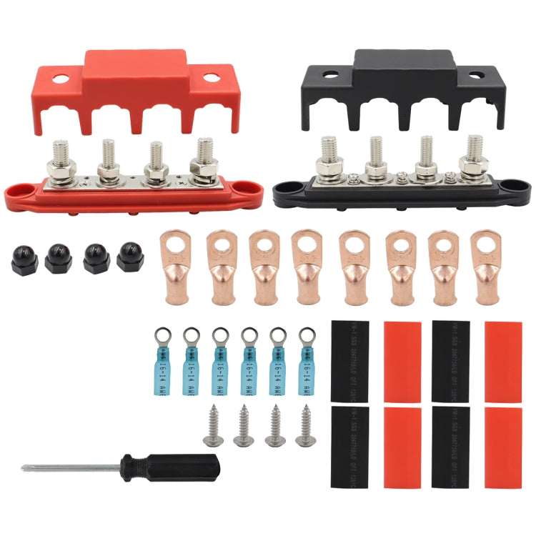 CP-4018 M10+M8 Power Distribution Block Terminal Studs Set with Terminals, CP-4018