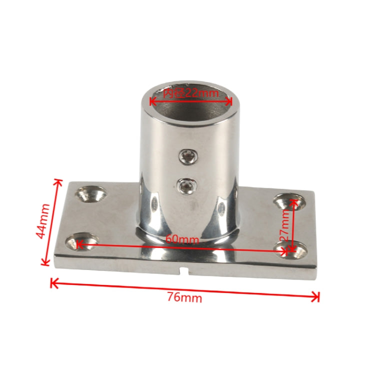 A8767 Ship / Yacht 316 Stainless Steel 90 Degree Square Tube Holder with Screws + Wrench