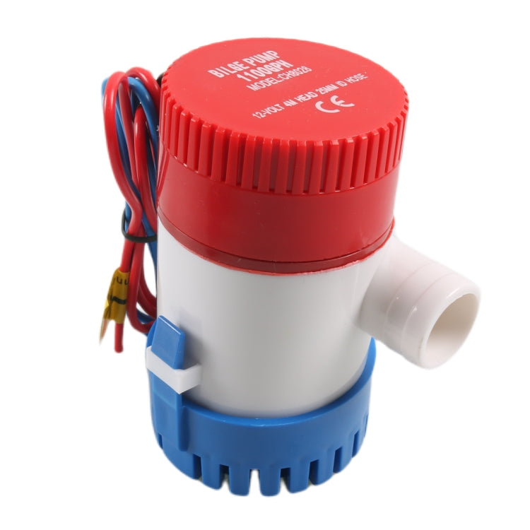 12V-1100GPH Boat / RV Bilge Sump Water Pump with Grey Drain Pipe, with Grey Drain Pipe