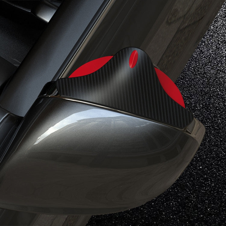 3R 3R-157 2 in 1 Car Auxiliary HD Blind Spot Mirror with Carbon Fiber Texture Rain Shield, Round Shape, Oval Shape