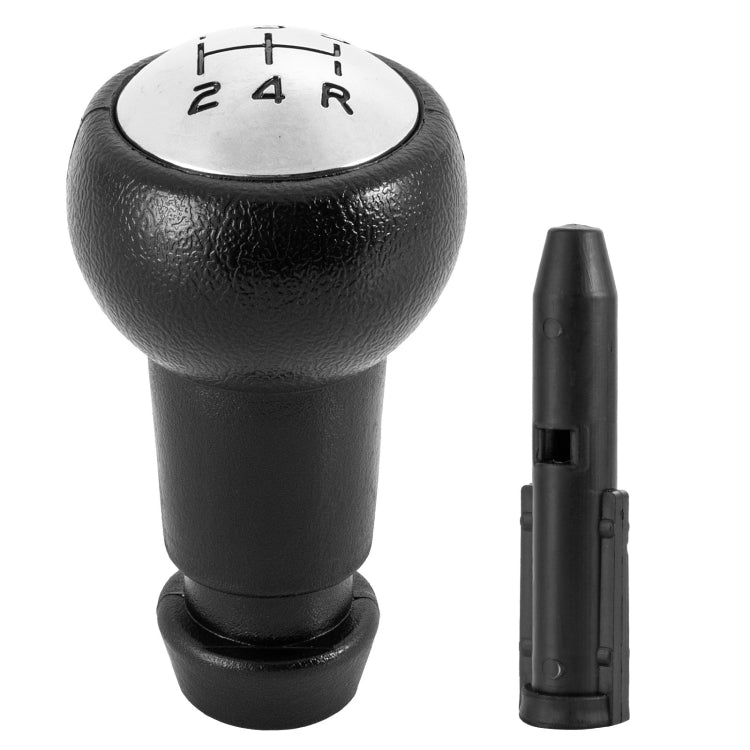 For Citroen C4 / Peugeot 307 Car Gear Lever Knob Leather Gear Shift Knob, For Citroen C4 / Peugeot 307 (Silver)