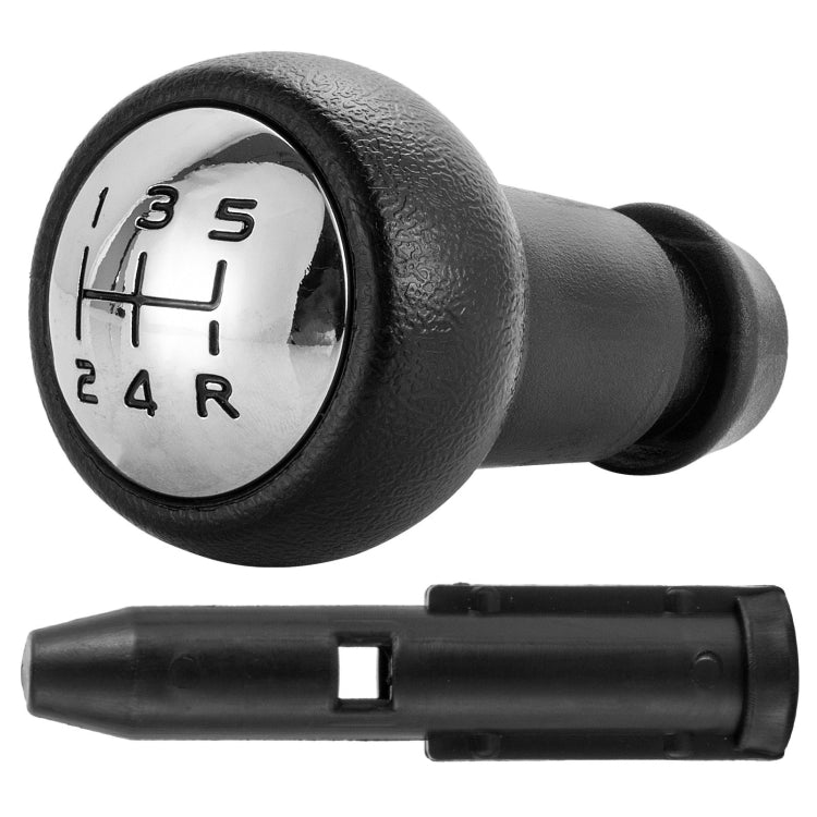 For Citroen C4 / Peugeot 307 Car Gear Lever Knob Leather Gear Shift Knob, For Citroen C4 / Peugeot 307 (Silver)