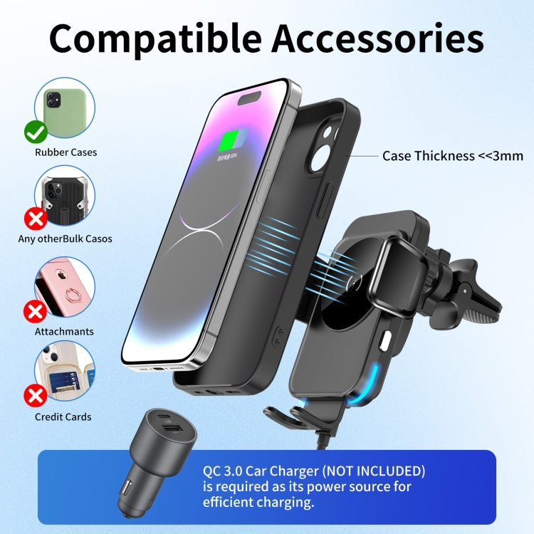 M7 Intelligent Sensing Fast Wireless Charging Car Holder, M7
