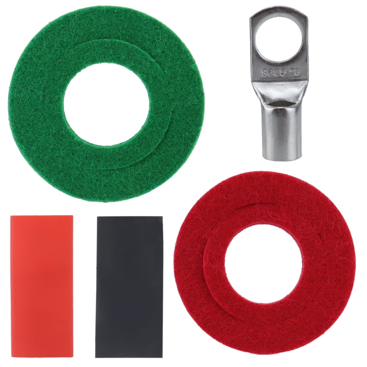 Car Positive & Negative Battery Connector Zinc Alloy Battery Clamp with 4pcs SC Terminals and Cover, with Cover