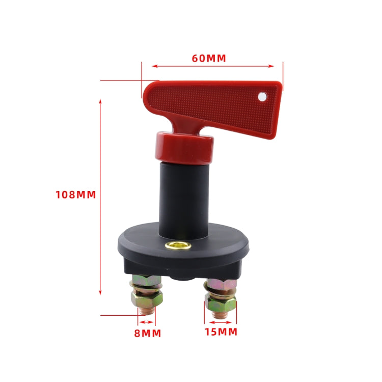 Pair Car / Boat Battery Power Off Switch with 100A Terminal, Pair Black