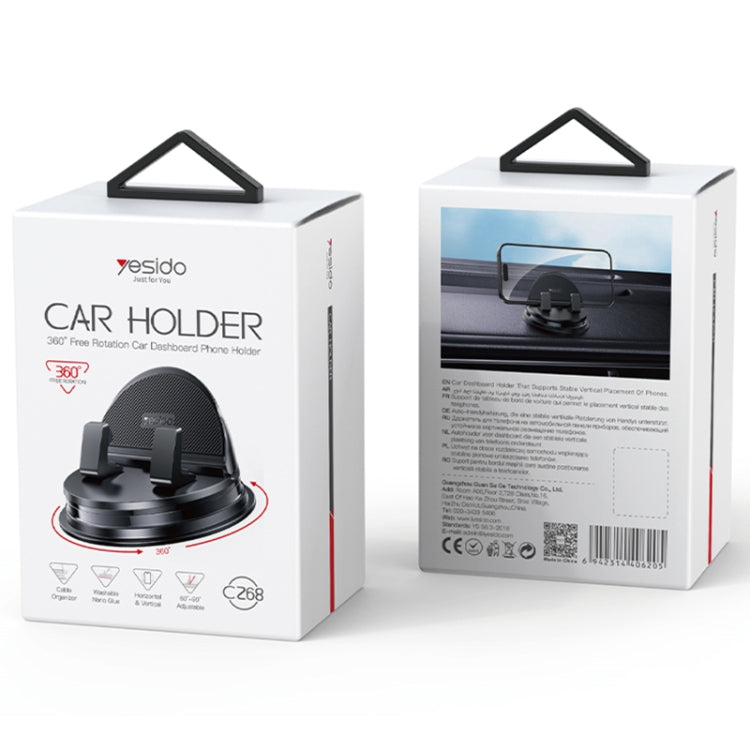 Yesido C268 Car Dashboard 360 Degree Rotating Base Phone Holder, C268