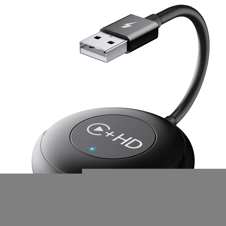 USB and HDMI Wired to Wireless CarPlay Auto Adapter, USB + HDMI Round
