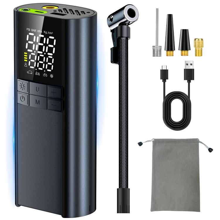 T8 Car Digital Display Portable Smart Electric Wireless Air Pump, T8