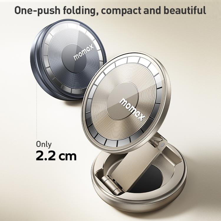 MOMAX CM30 Pac Mount Universal Transparent Magnetic Rotating Car Holder, CM30 (Titanium Gold)