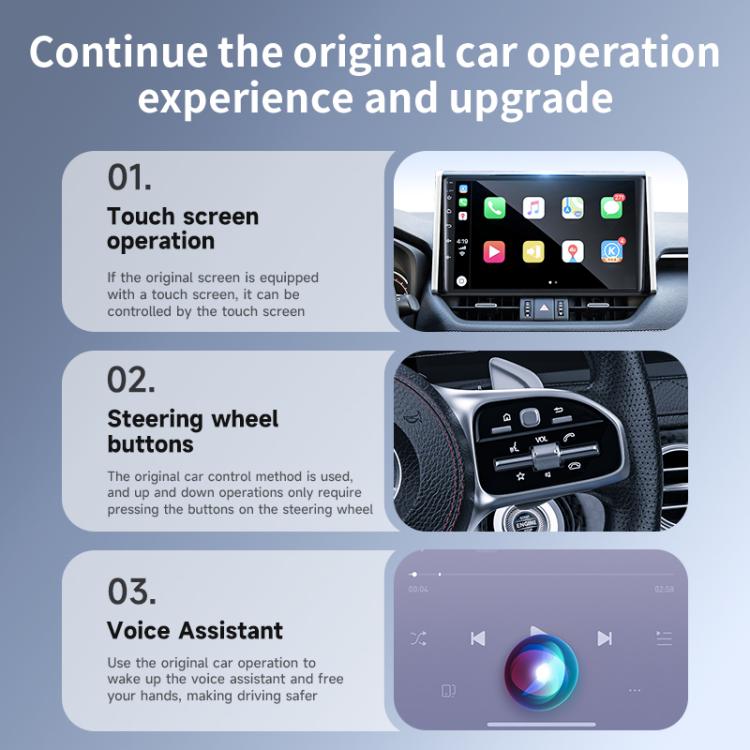 USB Wired to Wireless Car CarPlay Box Adapter, with Type-C Adapter, Constellation
