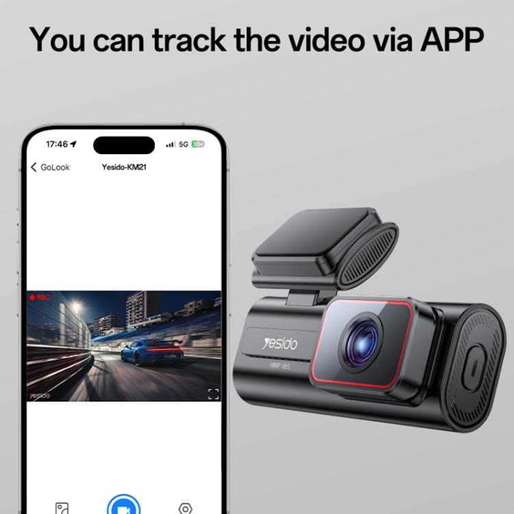 Yesido KM21 1K HD Camera Car Driving Recorder with 1.47 inch Screen, KM21