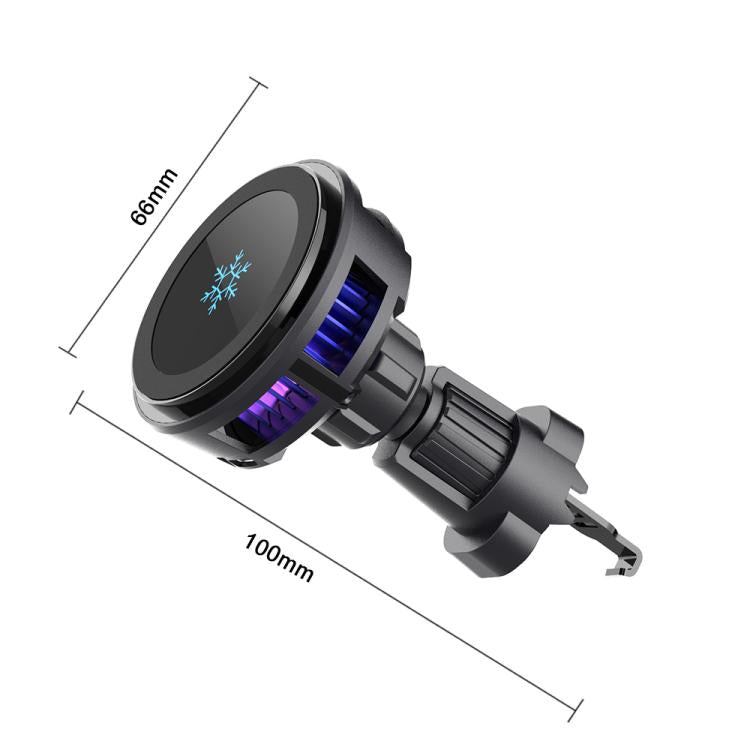 Q7 RGB Semiconductor Heat Dissipation 15W Car Wireless Charger Phone Holder, Q7