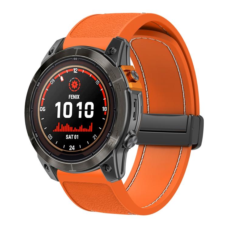 Folding Magnetic Buckle Quick Release Silicone Watch Band
