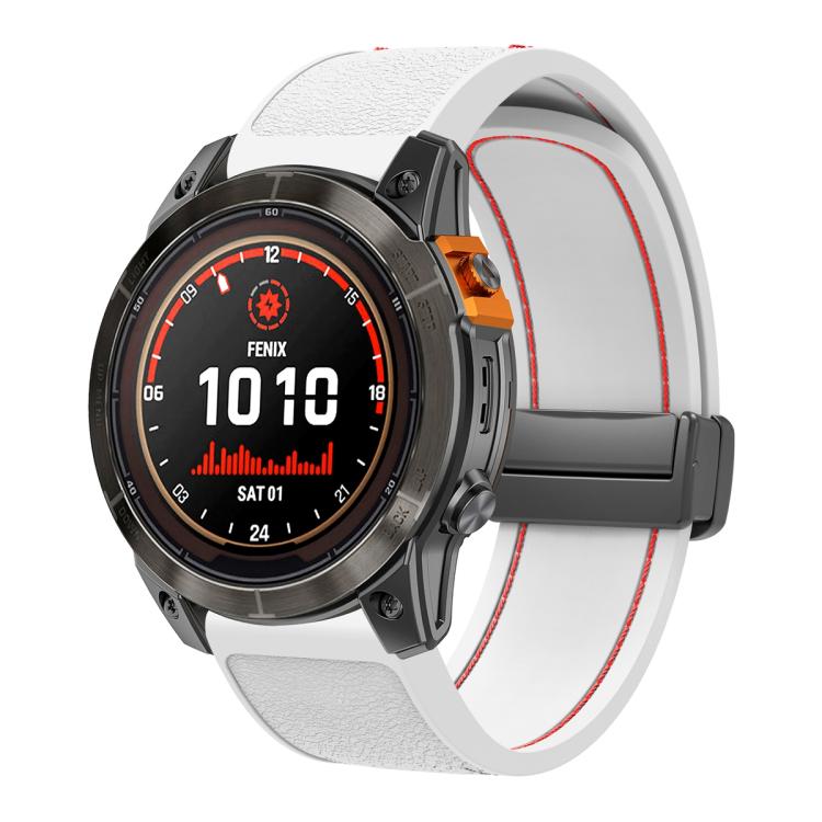 Folding Magnetic Buckle Quick Release Silicone Watch Band