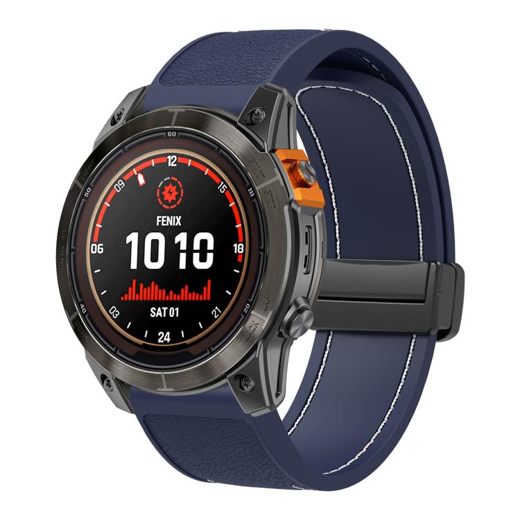 Folding Magnetic Buckle Quick Release Silicone Watch Band