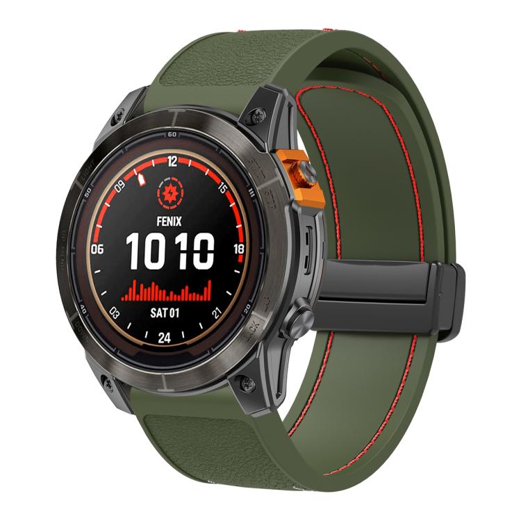 Folding Magnetic Buckle Quick Release Silicone Watch Band