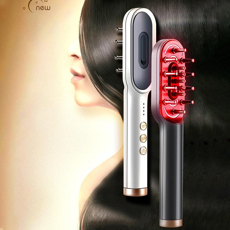 K-SKIN KD3806 EMS Micro-current IPL Hair Care Massage Comb, KD3806 (White), KD3806 (Grey)