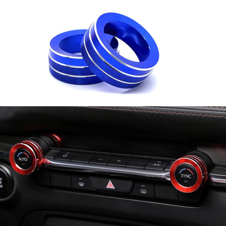 2pcs Multimedia / Central Control Knob Metal Decorative Ring, For Mazda Axela CX-30 2020-2022