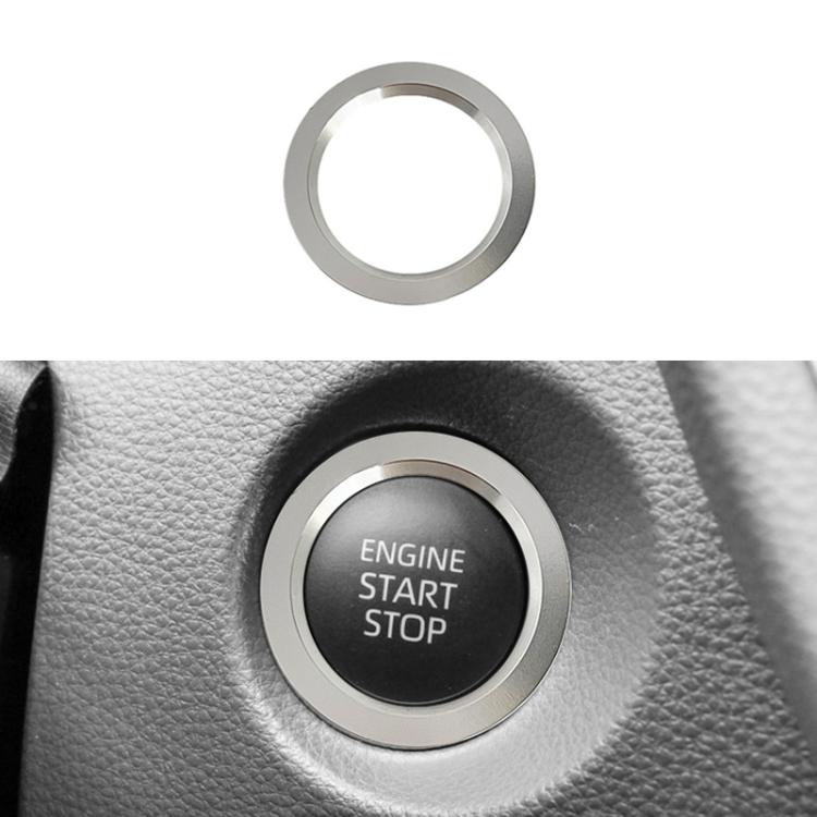 For Toyota Corolla Cross / Yaris Car One-key Start Engine Key Ignition Switch Decorative Ring Cover, Gasoline Version, Outer Ring, Hybrid Version