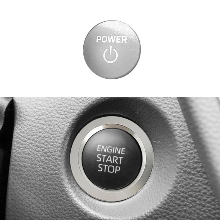 For Toyota Corolla Cross / Yaris Car One-key Start Engine Key Ignition Switch Decorative Ring Cover, Gasoline Version, Outer Ring, Hybrid Version