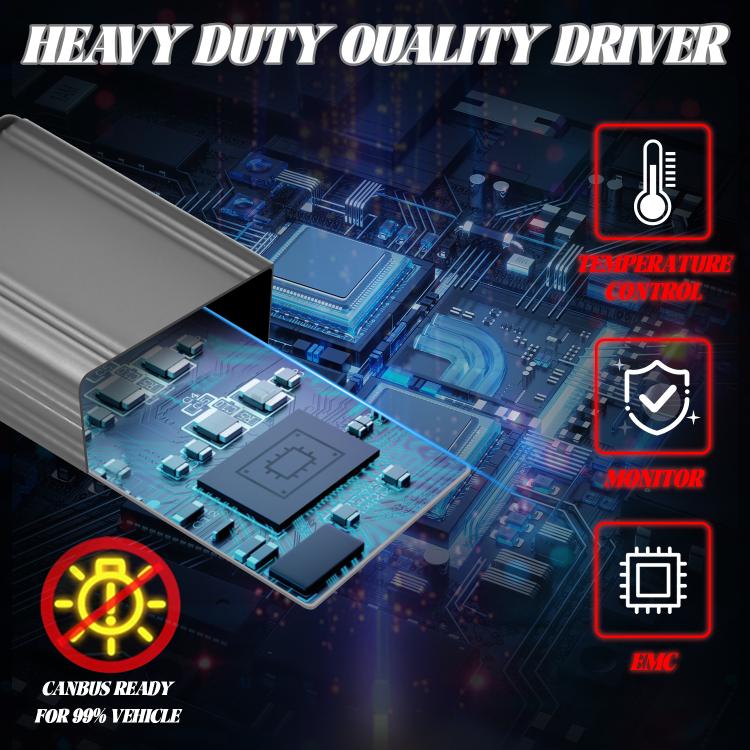 2pcs/Pack 60W 8000LM 6000K Three Color Remote Control Car LED Headlight Bulb, H7