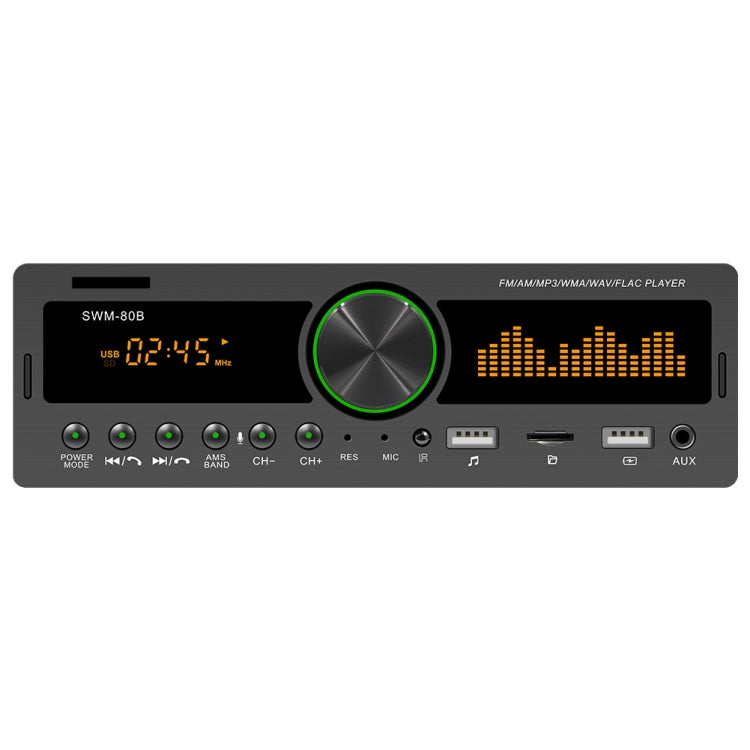 SWM-80A DC12V Car MP3 Support FM/AM &amp; Bluetooth &amp; Mobile Phone Voice Assistant