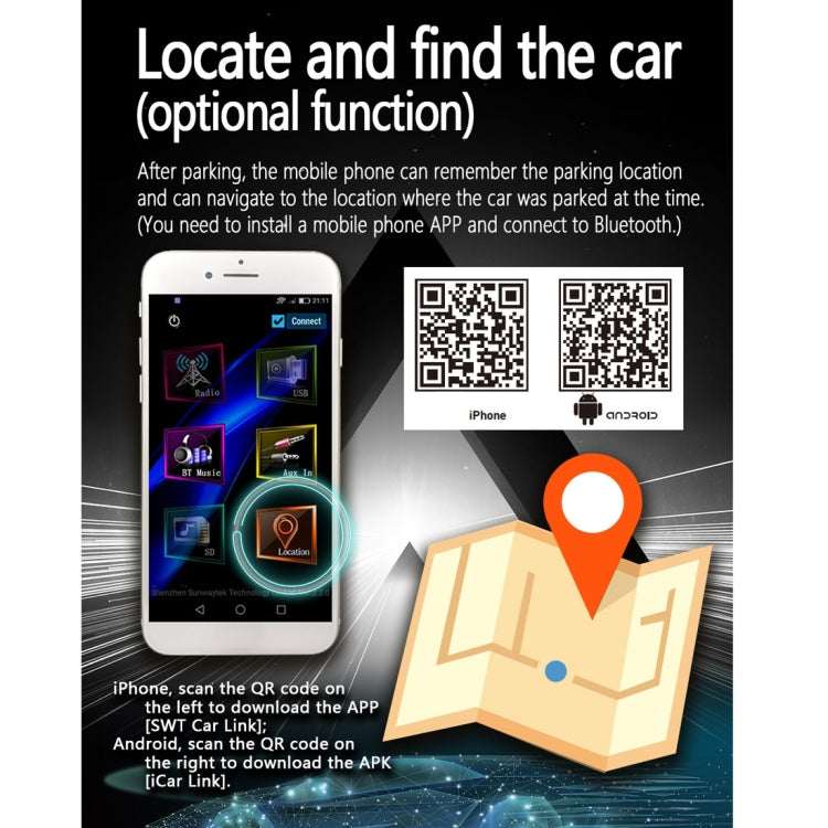 SWM-80A DC12V Car MP3 Support FM/AM &amp; Bluetooth &amp; Mobile Phone Voice Assistant