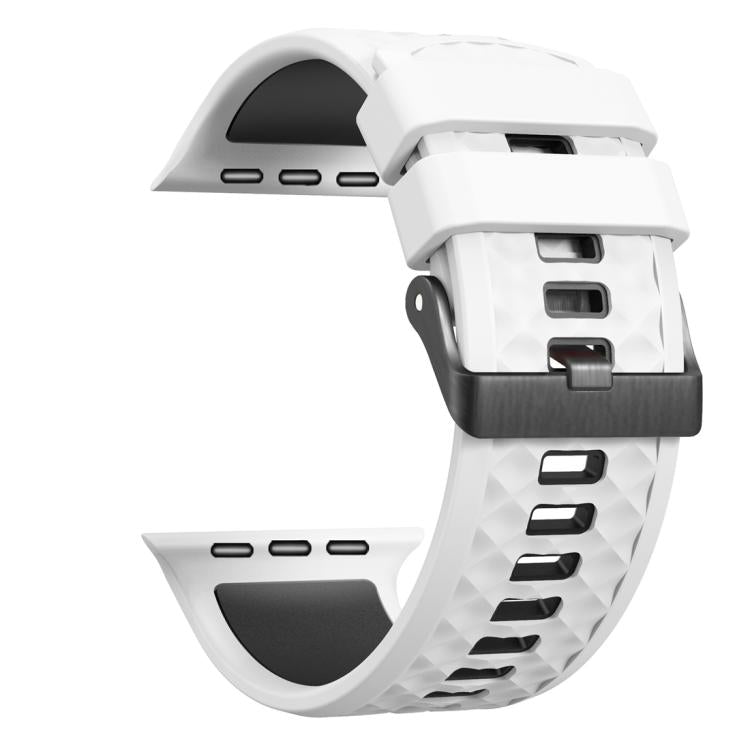 Diamond Texture Two Color Silicone Watch Band