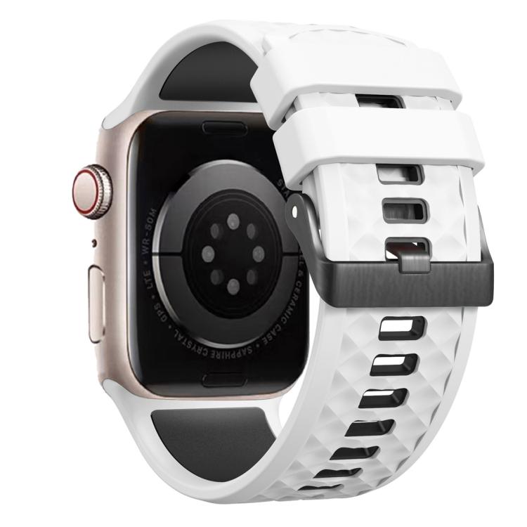 Diamond Texture Two Color Silicone Watch Band