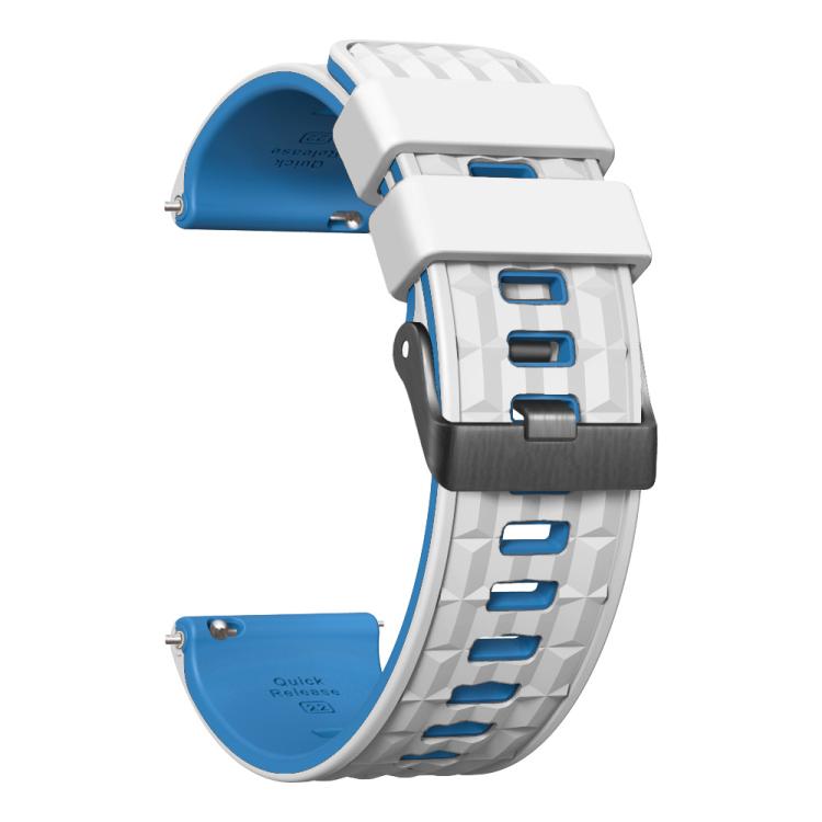 Angular Two Color Silicone Watch Band