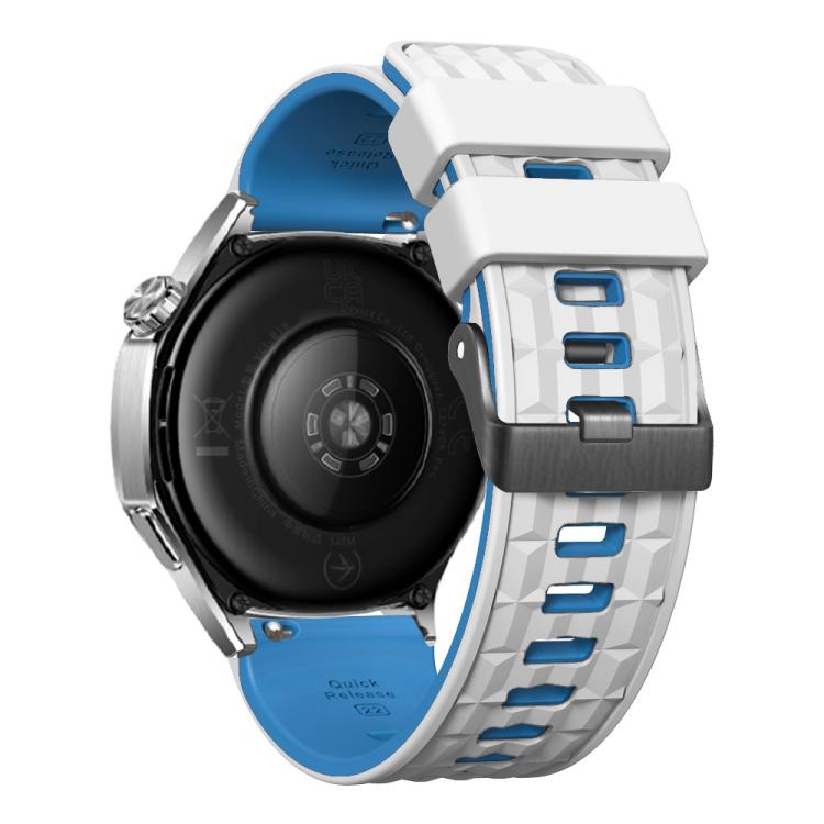 Angular Two Color Silicone Watch Band