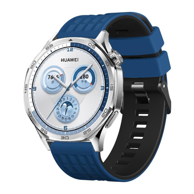 Angular Two Color Silicone Watch Band