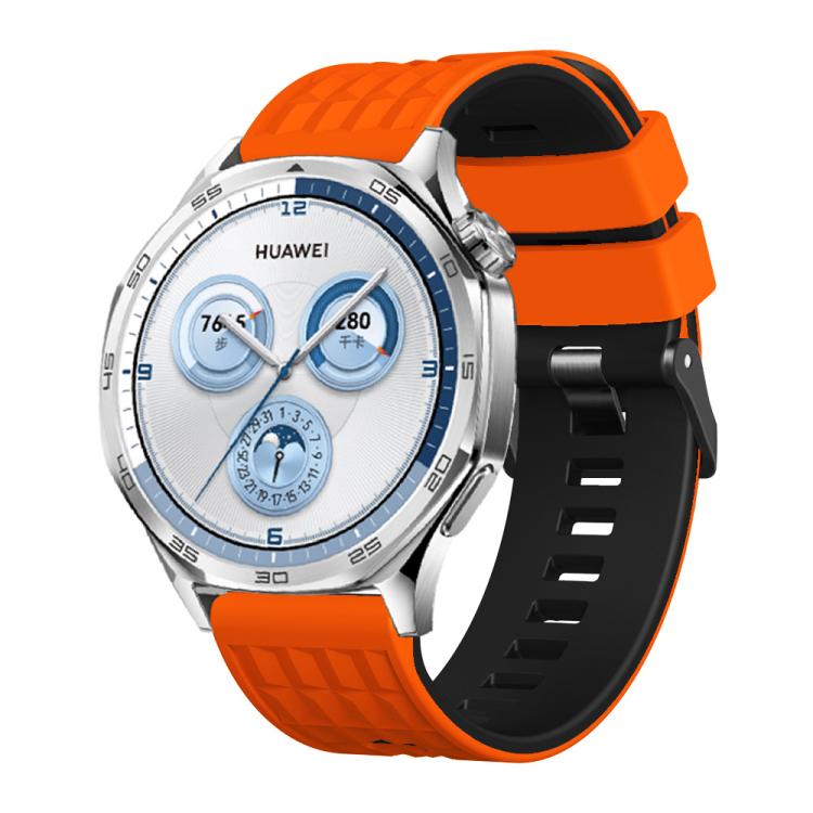 Angular Two Color Silicone Watch Band