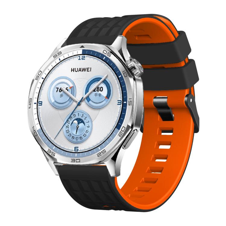 Angular Two Color Silicone Watch Band